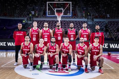 ‏ فوز منتخب لبنان في بطولة كأس آسيا لكرة السلة على ‏منتخب قطر ‏