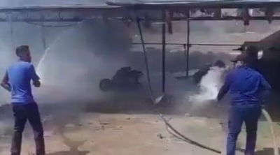 إصابات جرّاء استهداف دراجة نارية في تولين (فيديو)