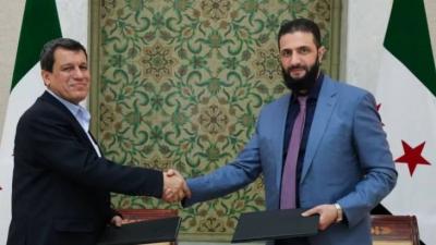 مصدر كردي: وفد من الإدارة الذاتية الكردية التقى الشيباني في دمشق
