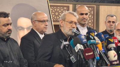 بالصور- لاريجاني زار مرقد نصرالله: كان رجلاً عظيماً