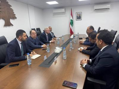 وزير الخارجية اللبناني يستقبل السفير حسام زكي