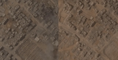 صور فضائية ترصد ما يحدث في غزة قبل 