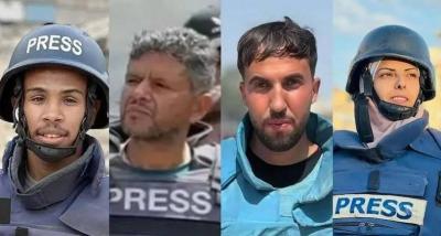 مقتل 15 بينهم 4 صحافيين وعدد من المسعفين بقصف على غزة (فيديو)