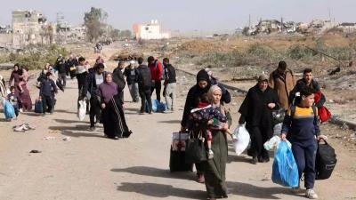 موجة نزوح واسعة للفلسطينيين من غزة وسط قصف إسرائيلي مكثف