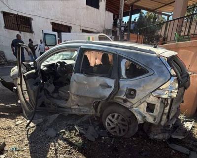 بالفيديو.. غارة من مسيرة استهدفت سيارة في دير عامص