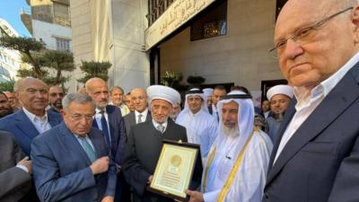 دريان والوزير القطري يفتتحان مسجد الإمام الشافعي في بيروت