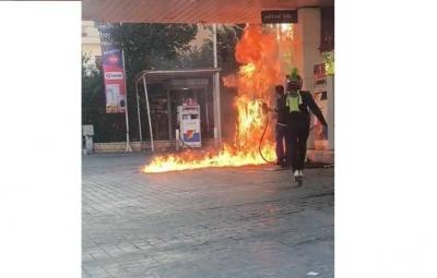 عامل مصري حاول إحراق احدى محطات 