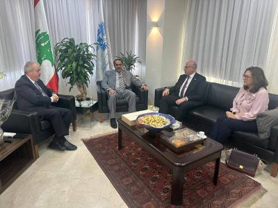 وزير المالية ياسين جابر يستقبل وفد المعهد العربي للتخطيط