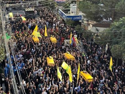 النبطية تشيّع أبناءها الخمسة