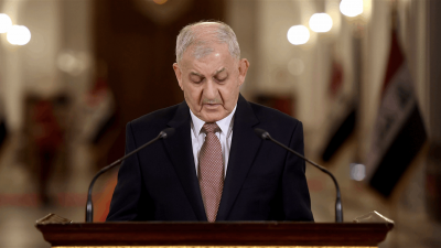 الرئيس العراقي يدلي بصوته في الانتخابات النيابية