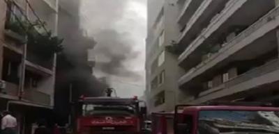 بالفيديو... حريق كبير في الأشرفية