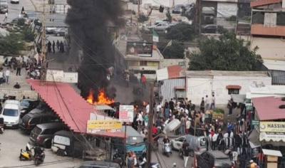 محتجون قطعوا الطريق الرئيسية في مخيم البداوي,, إليكم التفاصيل