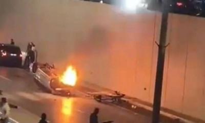 حادث سير على أوتوستراد المدينة الرياضية