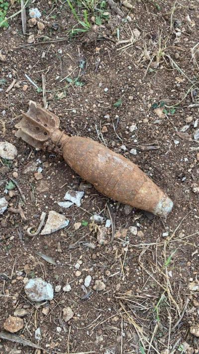 الجيش يعثر على قذيفة هاون في تلة المنكوبين