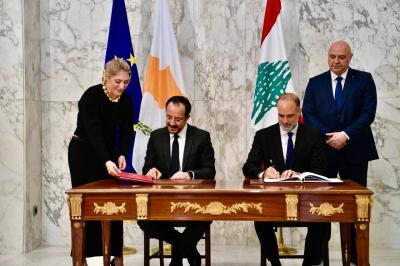 توقيع اتفاقية لترسيم الحدود البحرية بين لبنان وقبرص