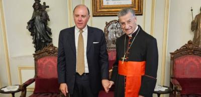 الراعي يستقبل بطريرك الإسكندرية للأقباط الكاثوليك وحاكم مصرف لبنان