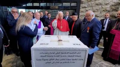 البابا لاوون يبارك حجر أساس الحاضرة الإعلاميّة لتيلي لوميار ونورسات