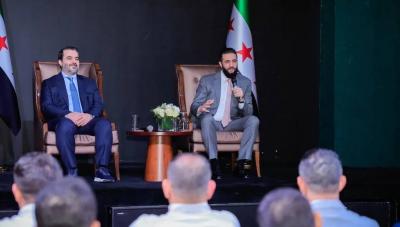 الشرع يلتقي بعثة المنتخب في الدوحة ويشيد بأدائهم في كأس العرب