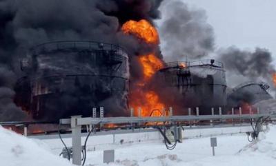 روسيا: اندلاع حريق في مصفاة أفيبسكي