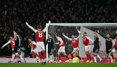 أرسنال يكتسح أستون فيلا برباعية ويعزز صدارته للبريميرليغ