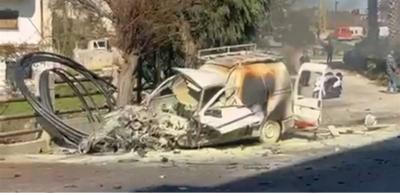 بالفيديو- غارة تستهدف سيارة 