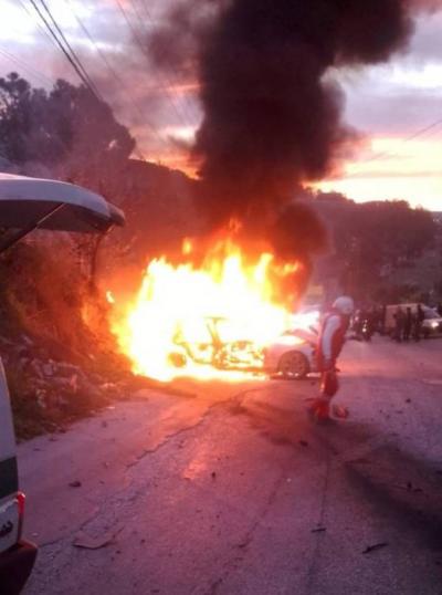 غارة تستهدف سيارة على طريق تبنين- صفد البطيخ