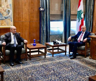 وصول لودريان إلى عين التينة للقاء بري