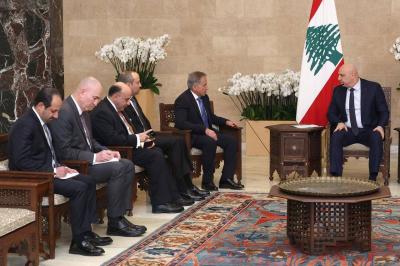 رئيس الحكومة الاردني يجول.. عون: وحدة الموقف العربي ضرورة