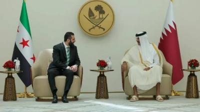 أمير قطر والشرع يبحثان التطورات الإقليمية والقضايا الأمنية