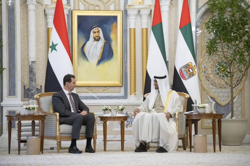 الرئيسان الإماراتي والسوري يبحثان التطورات الإيجابية في المنطقة
