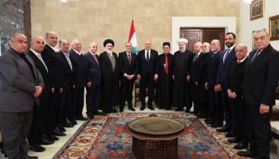 أمام عائلة شكر.. عون يؤكد متابعة ملف الأسرى وكشف ملابسات الخطف