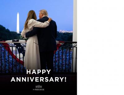 البيت الأبيض يحتفل بذكرى زواج ترامب وميلانيا الـ 21