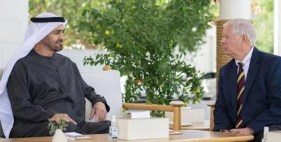 الشيخ محمد بن زايد يستقبل ليندسي غراهام في أبوظبي