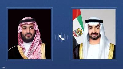 رئيس الإمارات يتلقى اتصالا هاتفيا من ولي عهد السعودية