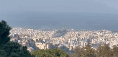 بعد الإنذار... غارة اسرائيلية عنيفة تستهدف الضاحية (فيديو)