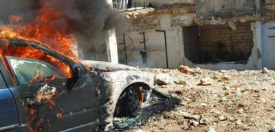 بالصورة - غارة إسرائيلية تستهدف سيارة في يحمرـ الشقيف