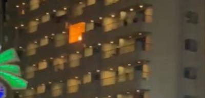 بالفيديو- حريق داخل فندق في منطقة الروشة