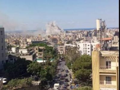 بالفيديو... غارات على الضاحية الجنوبية لبيروت