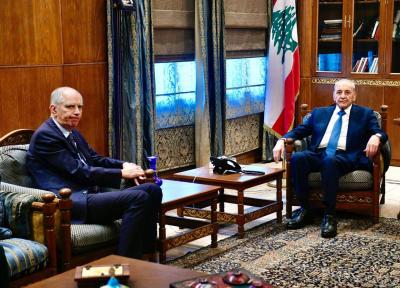 بري يستقبل ماغرو وعيسى : التمسك باتفاق تشرين وبالميكانيزم كإطار تفاوضي