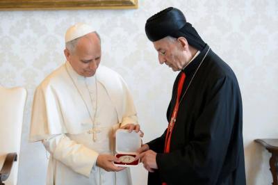 رسالة مُعايدة وتهنئة من البابا لاوون إلى البطريرك الراعي