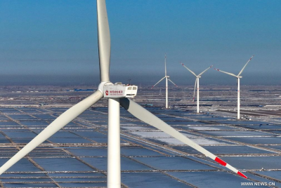 أعمق مزرعة رياح بحرية في الصين تدخل طور التشغيل في البحر الأصفر