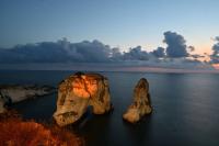 الغروب عند الروشه