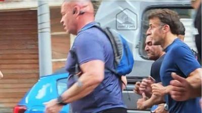 بالفيديو... ماكرون يركض في شوارع الإسكندرية
