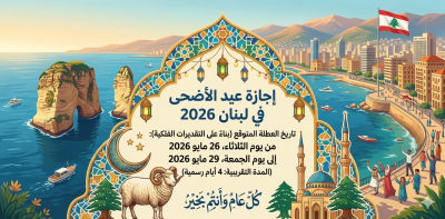 ما هي مدة إجازة عيد الأضحى في لبنان 2026؟