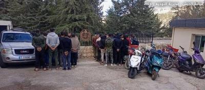 الجيش يوقف 46 سورياً في بلدتي الباروك والفريديس