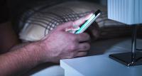 Using the phone before bed (blue light)