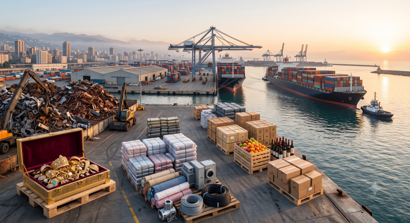 Top 5 Products Exported by Lebanon to the World