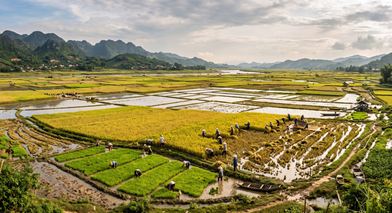 Top Nations Contributing to Half of the World's Rice Production