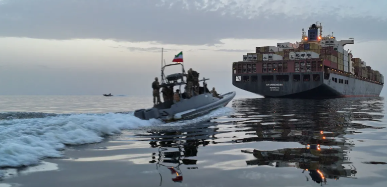 Iran's Revolutionary Guard Closes Strait of Hormuz: Missile Targets Commercial Ship