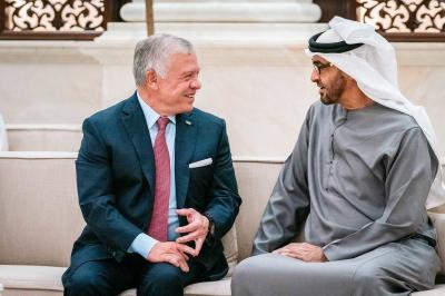 بن زايد يبحث مع الملك الاردني العلاقات الثنائية